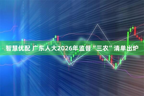 智慧优配 广东人大2026年监督“三农”清单出炉